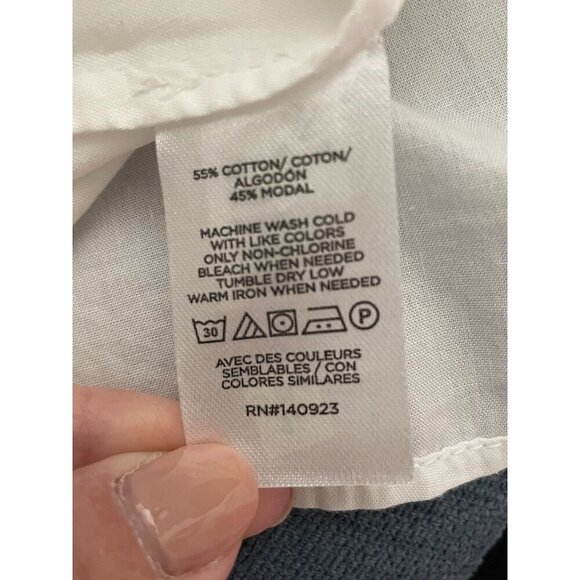 NWT Ann Taylor White Button Up Tunic Shirt Size 2 - Picture 6 of 7